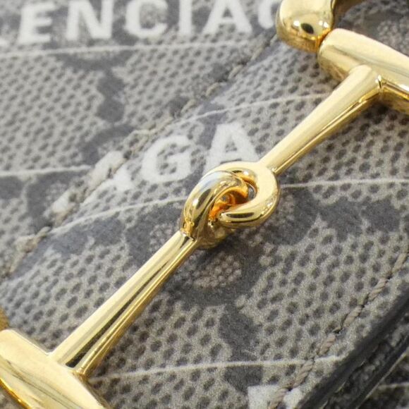 Gucci Horsebit Grey Canvas Shoulder Bag (Pre-Owned) - Picture 6 of 9